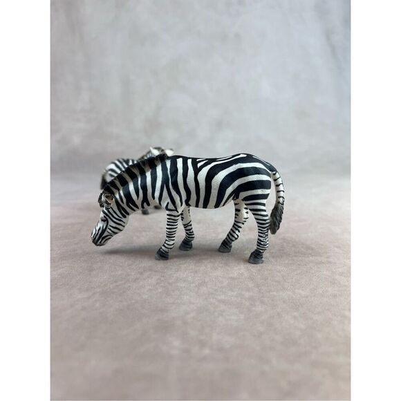 Schleich 14609 Zebra Foals Grazing Drinking Rare Retired Models - Picture 2 of 7
